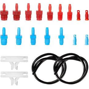 13911 Master Cylinder Bleeder Kit Replacement, Universal Brake Master Cylinder Bleeder Kit for Automotive Includes 21.65 Inch Hose, Clip and Threaded Fittings