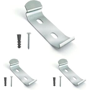 Amazing Drapery Hardware Vertical Blind Bracket Clips for 1-15/16 Inch Headrail with Mounting Screws and Plugs - 3 Pack