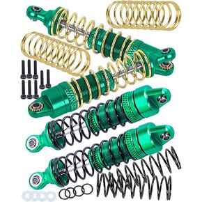 RC Aluminum Upgrades Part Front Rear Assembled Full Metal Shocks for 1/18 Granite Grom Mega 380 Brushed 4x4 4WD Monster Truck RTR,Full Big Bore RC Shocks Absorber Damper Hops Up,Navy Blue(4PCS)