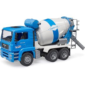 Bruder 02738 Man TGA Concrete and Cement Mixer, Realistic 1:16 Scale Construction Truck for Pretend Play