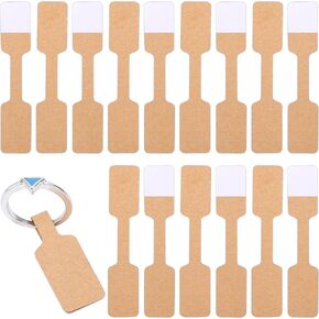 200PCS Jewelry Tags for Pricing, Blank Jewelry Price Tags Stickers Easy Peel Off, Kraft Blank Label Stickers Self Adhesive Price Tags Labels Small Price Stickers Jewelry Tags for Bracelet,Ring,Crafts