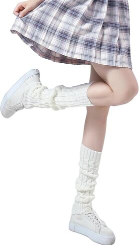 HeyToo Leg Warmers for Women Women's Leg Warmers Fashion Knit Leg Warmers Women's Solid Rib Knit Leg Warmers in Saudi Arabia