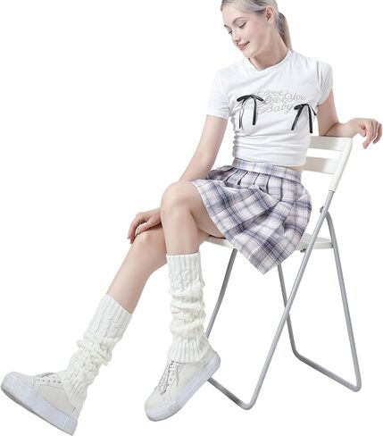 HeyToo Leg Warmers for Women Women's Leg Warmers Fashion Knit Leg Warmers Women's Solid Rib Knit Leg Warmers in Saudi Arabia