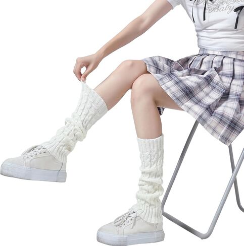 HeyToo Leg Warmers for Women Women's Leg Warmers Fashion Knit Leg Warmers Women's Solid Rib Knit Leg Warmers in Saudi Arabia