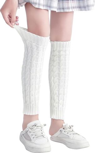 HeyToo Leg Warmers for Women Women's Leg Warmers Fashion Knit Leg Warmers Women's Solid Rib Knit Leg Warmers in Saudi Arabia