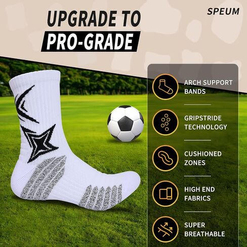 Speum Basketball Socks for Men,Performance Cushioned Men's Athletic Crew Socks with Arch Compression for Cycling Basketball in Kuwait