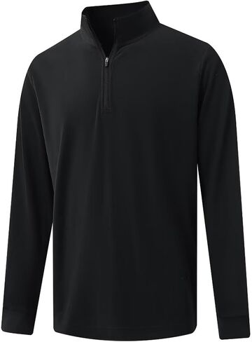 M MAELREG Quarter Zip Pullover Men Stretch Performance Mock Neck Microfleece Golf 1/4 Zip Pullover Mens Sweatshirts in Saudi Arabia