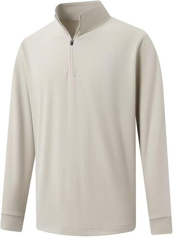 M MAELREG Quarter Zip Pullover Men Stretch Performance Mock Neck Microfleece Golf 1/4 Zip Pullover Mens Sweatshirts in Saudi Arabia