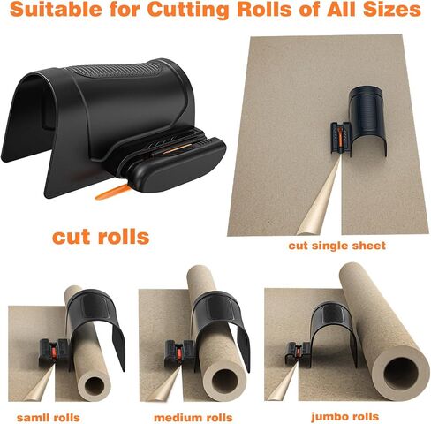 Wrapping Paper Cutter, 2 Pack Gift Wrapping Paper Cutter with 6 pcs Replaceable Blades for Hollween, Christmas, Birthday Day, Wrapping Paper Cutter Tool for Daily Use in Saudi Arabia