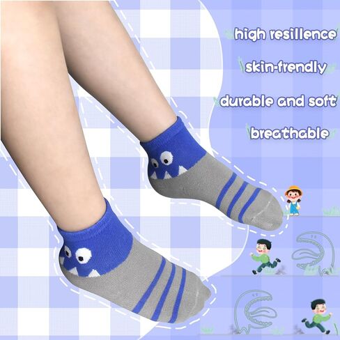 Boys Socks 12 Pairs Novelty Crazy Crew Socks for Toddler Kids Girls 1-7 Years Old Fun Mid Cut Sock Children in Kuwait