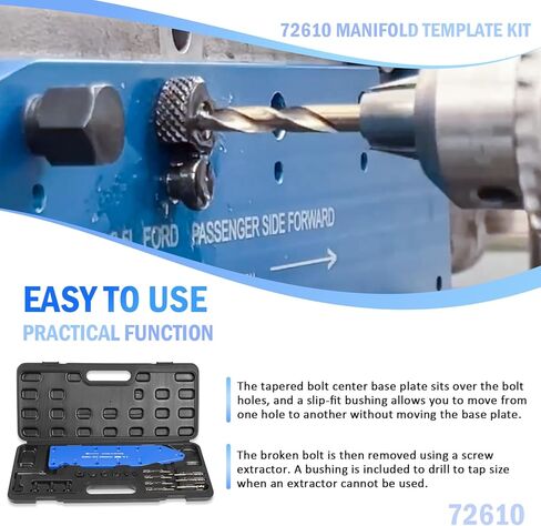 مجموعة قالب الحفر المنوع 72610 مناسبة لمحركات Ford 3.5L Ecoboost تزيل مشعب العادم المكسور in Kuwait
