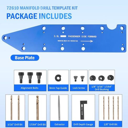مجموعة قالب الحفر المنوع 72610 مناسبة لمحركات Ford 3.5L Ecoboost تزيل مشعب العادم المكسور in Kuwait