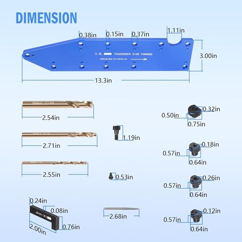 مجموعة قالب الحفر المنوع 72610 مناسبة لمحركات Ford 3.5L Ecoboost تزيل مشعب العادم المكسور in Kuwait