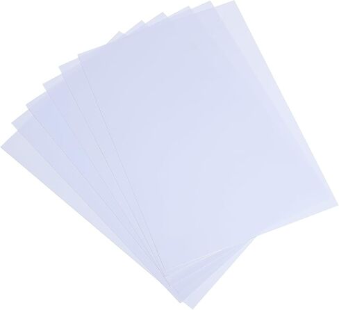 PATIKIL 12 Mil Clear PVC Binding Covers, 10 Pcs Front View Protector Un-Punched A4 Letter Size for Presentation, Report, Paper, Business Office Supply Document, Glossy White in Saudi Arabia