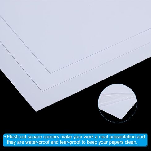 PATIKIL 12 Mil Clear PVC Binding Covers, 10 Pcs Front View Protector Un-Punched A4 Letter Size for Presentation, Report, Paper, Business Office Supply Document, Glossy White in Saudi Arabia