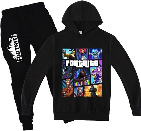 Youth Pullover Outfit Hoodie and Sweatpants Suit Games Graphic 2 Piece Fashion Sweatshirt Set for Boys Girls in Saudi Arabia