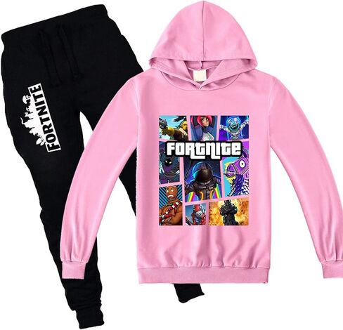 Youth Pullover Outfit Hoodie and Sweatpants Suit Games Graphic 2 Piece Fashion Sweatshirt Set for Boys Girls in Saudi Arabia
