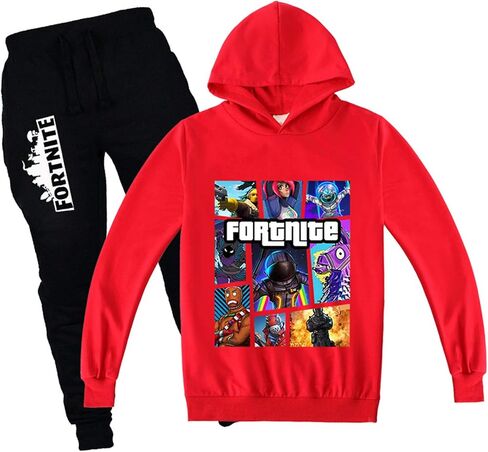 Youth Pullover Outfit Hoodie and Sweatpants Suit Games Graphic 2 Piece Fashion Sweatshirt Set for Boys Girls in Saudi Arabia