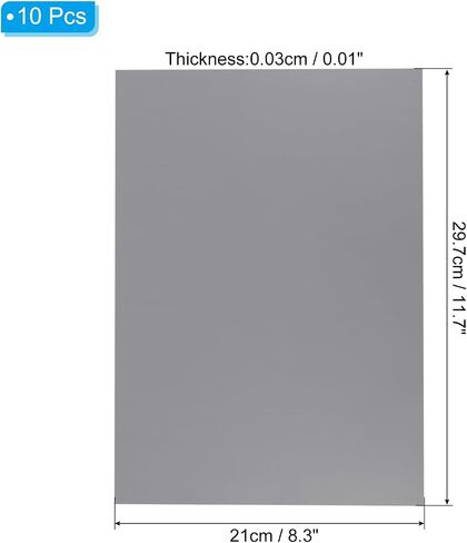 PATIKIL 12 Mil Clear PVC Binding Covers, 10 Pcs Front View Protector Un-Punched A4 Letter Size for Presentation, Report, Paper, Business Office Supply Document, Glossy White in Saudi Arabia