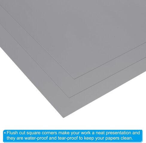 PATIKIL 12 Mil Clear PVC Binding Covers, 10 Pcs Front View Protector Un-Punched A4 Letter Size for Presentation, Report, Paper, Business Office Supply Document, Glossy White in Saudi Arabia