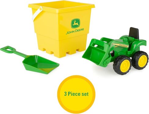 John Deere Sandbox Toy Set - Includes Dump Truck Toy, Bucket and Beach Shovel - Toddler Outdoor Toys and Farm Toys - Summer Kids Sand Toys - Green - 3 Count in Saudi Arabia