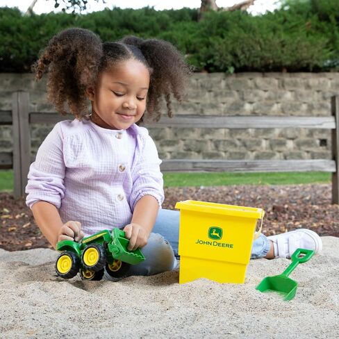 John Deere Sandbox Toy Set - Includes Dump Truck Toy, Bucket and Beach Shovel - Toddler Outdoor Toys and Farm Toys - Summer Kids Sand Toys - Green - 3 Count in Saudi Arabia