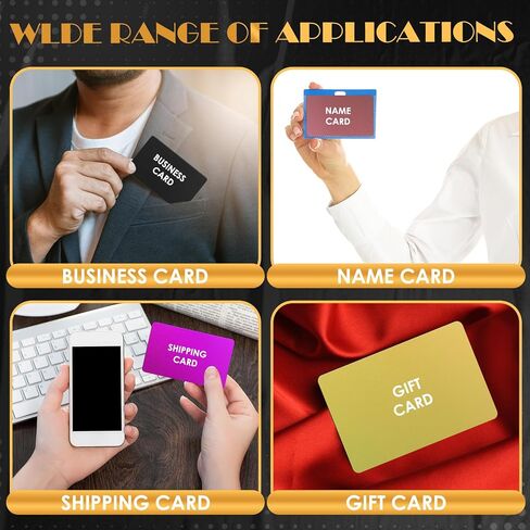 weparmeety 180 Pcs Metal Engraving Blanks Colorful Aluminum Sheet Laser Engraving Business Card Multipurpose DIY Gift Cards 86 x 54 x 0.21 mm（9 Colors) in Saudi Arabia