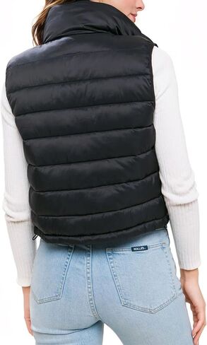 Love Tree Women's Juniors Cropped Packable Travel Puffer Vest in Saudi Arabia