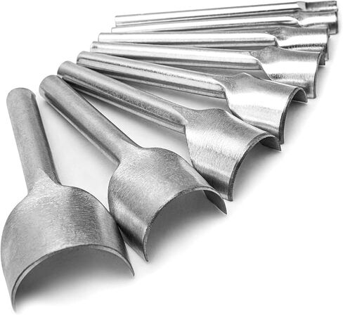 Twilight Garage 8 قطع جلدية نصف دائرية على شكل قاطع جلدي أدوات ثقب وحزام وحزام ومحفظة وقوس مسطح ومنحنى نهاية الزاوية مطلي بمجموعة أدوات القطع in Kuwait