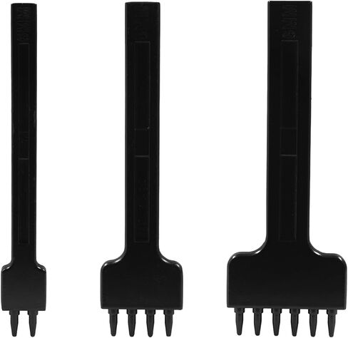 Hitefu 3PCS Leather Prong Punch Tool Set, 6mm Leather Row Round Hole Tooth Stitching Chisel, 2/4/6 Prong Circular Cut Leather Stitching Punch Accessories for Leather Craft Supplies in Saudi Arabia