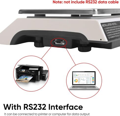 Industrial Counting Scale 3kg/0.05g with RS232 Port Digital Inventory Counting Scale for Parts Coins Piece Counting Scale for Computer/Printer, Precision Electronic Gram Scale(g/kg/lb) in Saudi Arabia