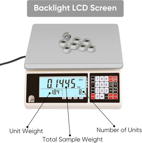 Industrial Counting Scale 3kg/0.05g with RS232 Port Digital Inventory Counting Scale for Parts Coins Piece Counting Scale for Computer/Printer, Precision Electronic Gram Scale(g/kg/lb) in Saudi Arabia
