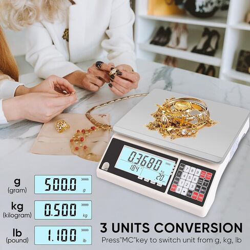 Industrial Counting Scale 3kg/0.05g with RS232 Port Digital Inventory Counting Scale for Parts Coins Piece Counting Scale for Computer/Printer, Precision Electronic Gram Scale(g/kg/lb) in Saudi Arabia