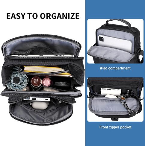 WITZMAN Crossbody Bags for Men Travel Shoulder Bag Lightweight Man Purse Small Casual Messenger Bag for Work Traveling in Saudi Arabia