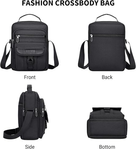 WITZMAN Crossbody Bags for Men Travel Shoulder Bag Lightweight Man Purse Small Casual Messenger Bag for Work Traveling in Saudi Arabia