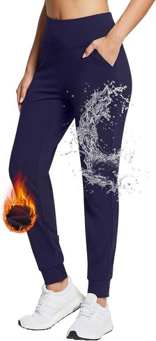 BALEAF المرأة صوف مبطن الركض مقاومة للماء الحرارية سراويل للتسلق Sweatpants السراويل الترنك ملابس الشتاء تشغيل والعتاد in Saudi Arabia