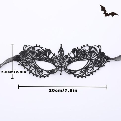 قناع تنكر مثير من الدانتيل البندقية، قناع عصري للحفلات، قناع للهالوين، إكسسوار أزياء للنساء (B) in Kuwait