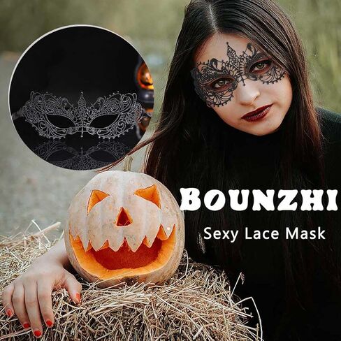 قناع تنكر مثير من الدانتيل البندقية، قناع عصري للحفلات، قناع للهالوين، إكسسوار أزياء للنساء (B) in Kuwait