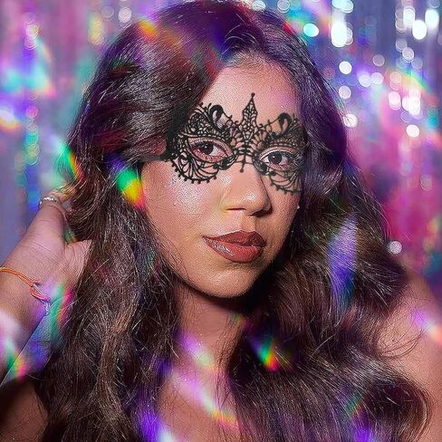 قناع تنكر مثير من الدانتيل البندقية، قناع عصري للحفلات، قناع للهالوين، إكسسوار أزياء للنساء (B) in Kuwait