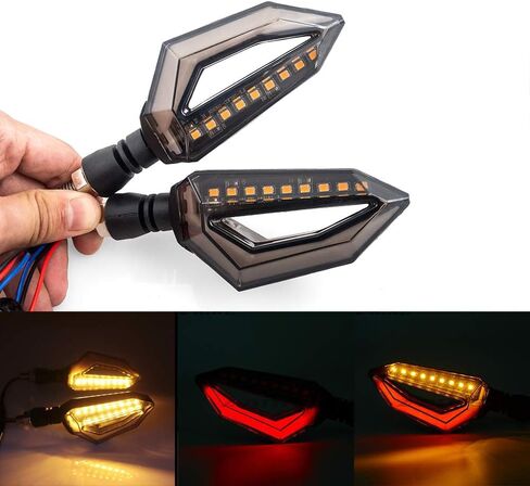 evomosa Universal 10mm Motorcycle 12 LED Turn Signal Lights Blinker Front Rear Lights Indicator in Kuwait