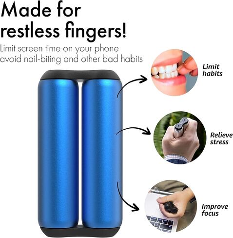ONO Roller - Handheld Fidget Toy for Adults | Help Relieve Stress, Anxiety, Tension | Promotes Focus, Clarity | Compact, Portable Design (Junior Size/Aluminum, Black) in Saudi Arabia