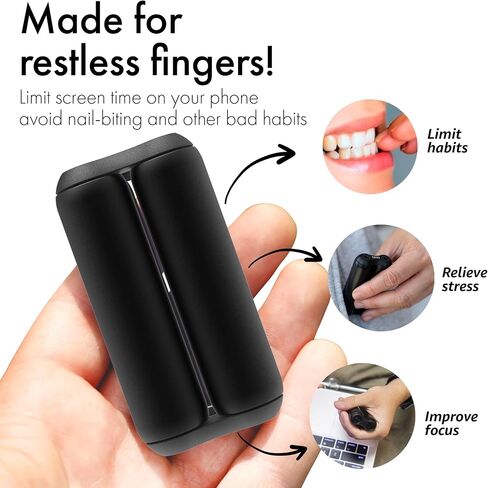 ONO Roller - Handheld Fidget Toy for Adults | Help Relieve Stress, Anxiety, Tension | Promotes Focus, Clarity | Compact, Portable Design (Junior Size/Aluminum, Black) in Saudi Arabia