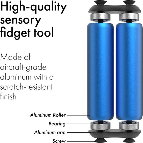 ONO Roller - Handheld Fidget Toy for Adults | Help Relieve Stress, Anxiety, Tension | Promotes Focus, Clarity | Compact, Portable Design (Junior Size/Aluminum, Black) in Saudi Arabia