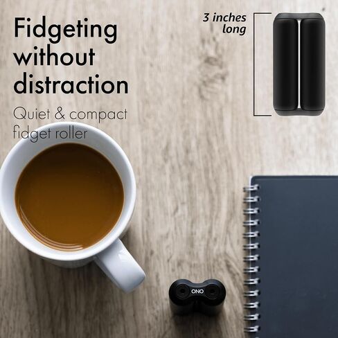 ONO Roller - Handheld Fidget Toy for Adults | Help Relieve Stress, Anxiety, Tension | Promotes Focus, Clarity | Compact, Portable Design (Junior Size/Aluminum, Black) in Saudi Arabia