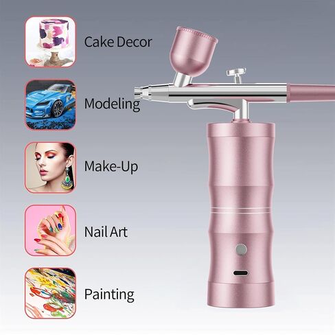 Airbrush kit with air compressor,32PSI Airbrush kit Rechargeable Auto Handheld Cordless Airbrush Set Wireless, Barber Air Brush kit, Nail Art, Cake Decor, Makeup, Model Painting in Saudi Arabia