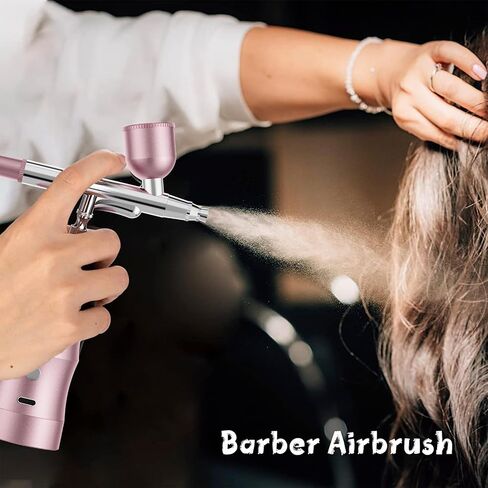 Airbrush kit with air compressor,32PSI Airbrush kit Rechargeable Auto Handheld Cordless Airbrush Set Wireless, Barber Air Brush kit, Nail Art, Cake Decor, Makeup, Model Painting in Saudi Arabia