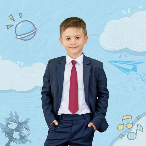 Kids Tie for Boys, Pre-Tied Zipper Tie Adjustable Boys Ties for Shool Wedding Graduation Concert in Saudi Arabia