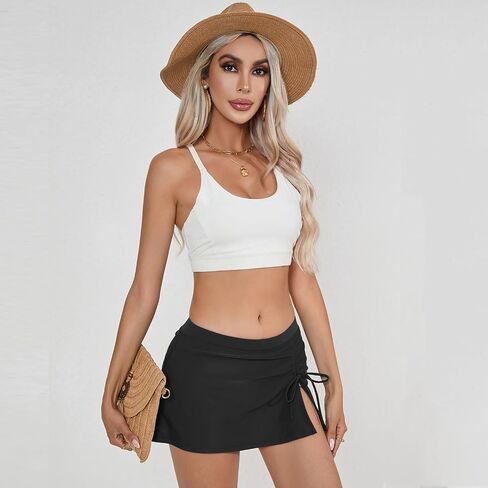 Womens Board Shorts Swimwear Bottom Skirt Sporty Bathing Swim Bikini Bottom with Liner Summer Beach Shorts in Saudi Arabia