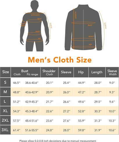 VERGOO Graphene Mens Heated Jackets with 18400mAh Battery Pack Winter Waterproof Electric Self Heating Coat with Hood in Saudi Arabia