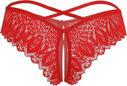Avidlove Lace Panties for Women Rhinestone Cheeky Briefs Criss Cross String Hipster Underwear in Saudi Arabia